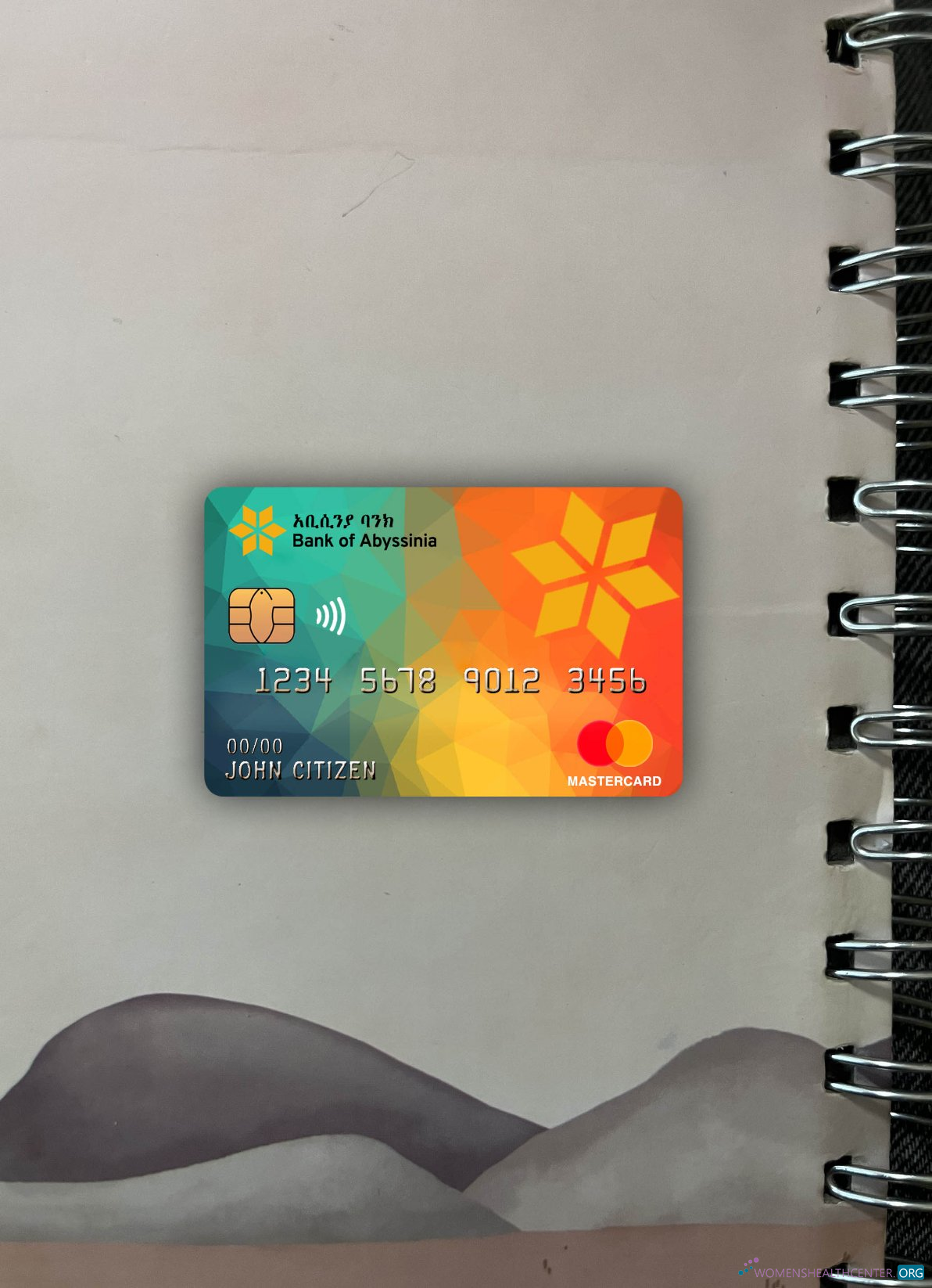 Download Ethiopia Bank of Abyssinia bank master card photolook front Photoshop template